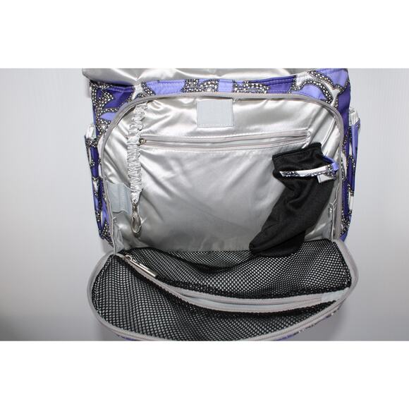 Ju Ju Be Happy Better Be Lace Diaper Bag Purple Floral Baby Bag Changing Pad - Picture 5 of 14